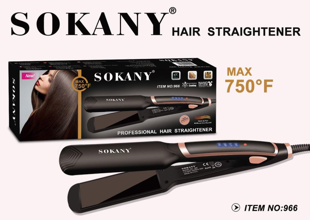 ម៉ាស៊ីនកៀបសក់ត្រង់ភ្លីធំ SOKANY