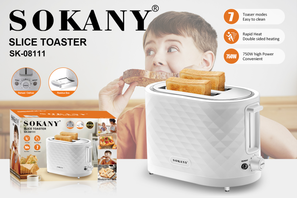 ម៉ាស៊ីនអាំងនំប៉័ង 2 ចំណិត SOKANY